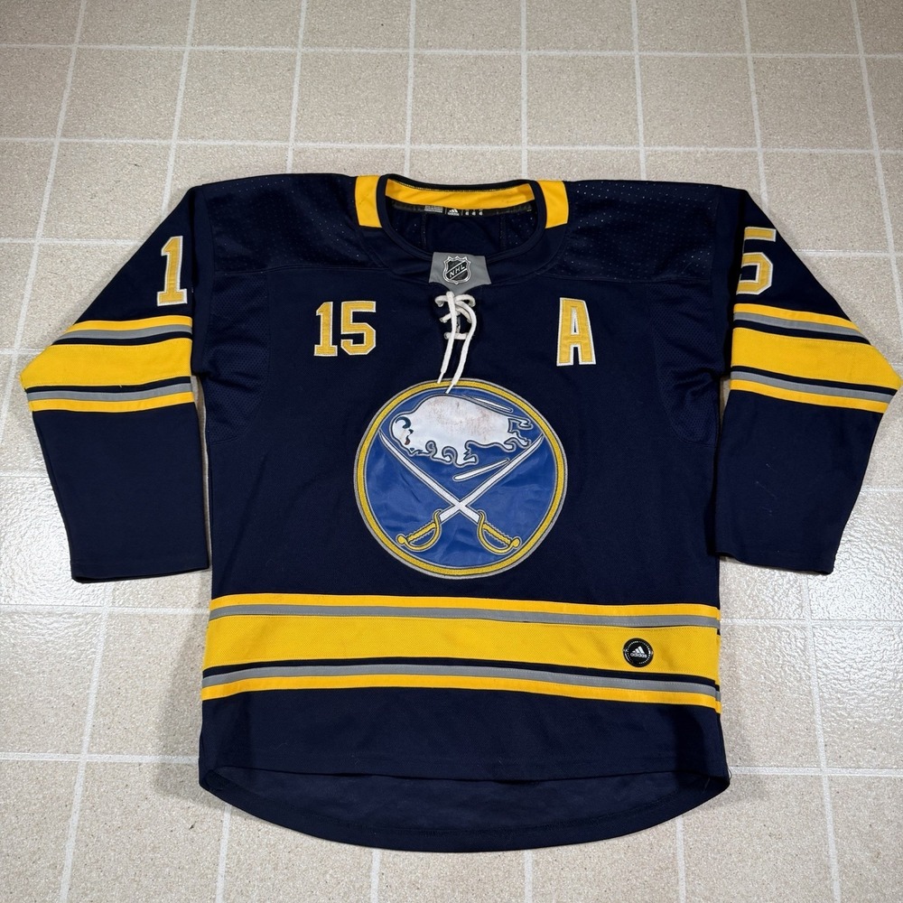 Jack Eichel Buffalo Sabres Adidas Authentic NHL Jersey Blue Size 46 Small
